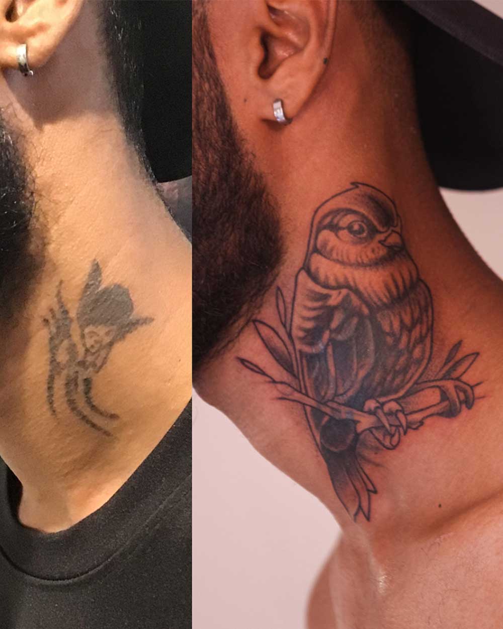 Wings neck tattoo I did a while ago. #TatuajeFalticeni #wingstattoo | By  Tattoo Artist - AbdulFacebook